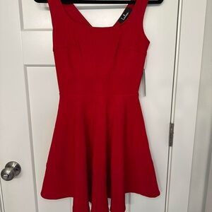 Red Lulu’s Fit-And-Flare Dress, Size Small, New With Tags